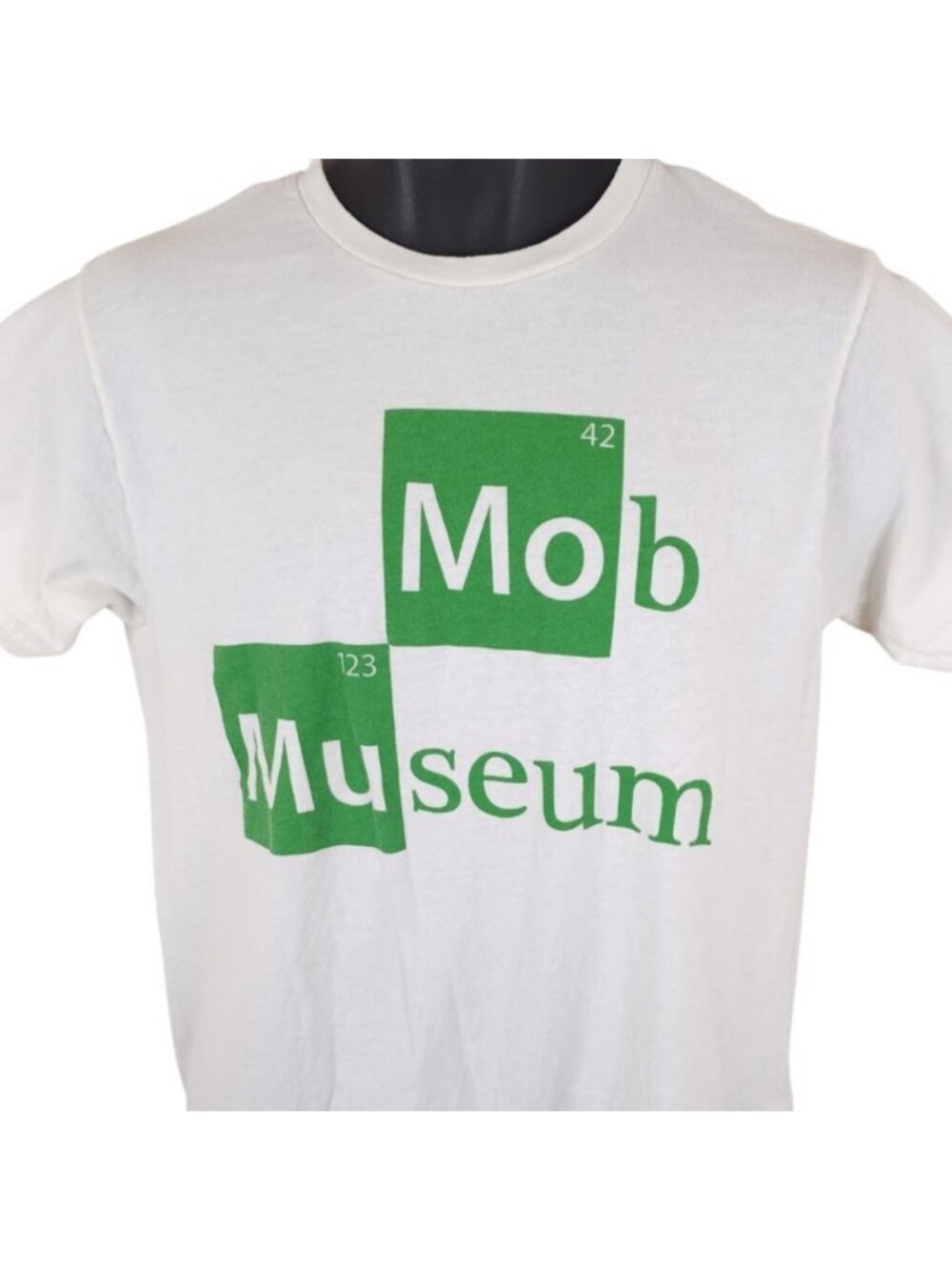 Mob Museum T Shirt Mens Size Medium Cream Las Vegas Travel Destination Tee